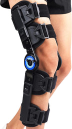 Orthomen Post Op Knee Brace, Hinged ROM Knee Brace for Recovery Stabilization, ACL, MCL and PCL Injury, Adjustable Medical Orthopedic Support Stabilize for Men and Women