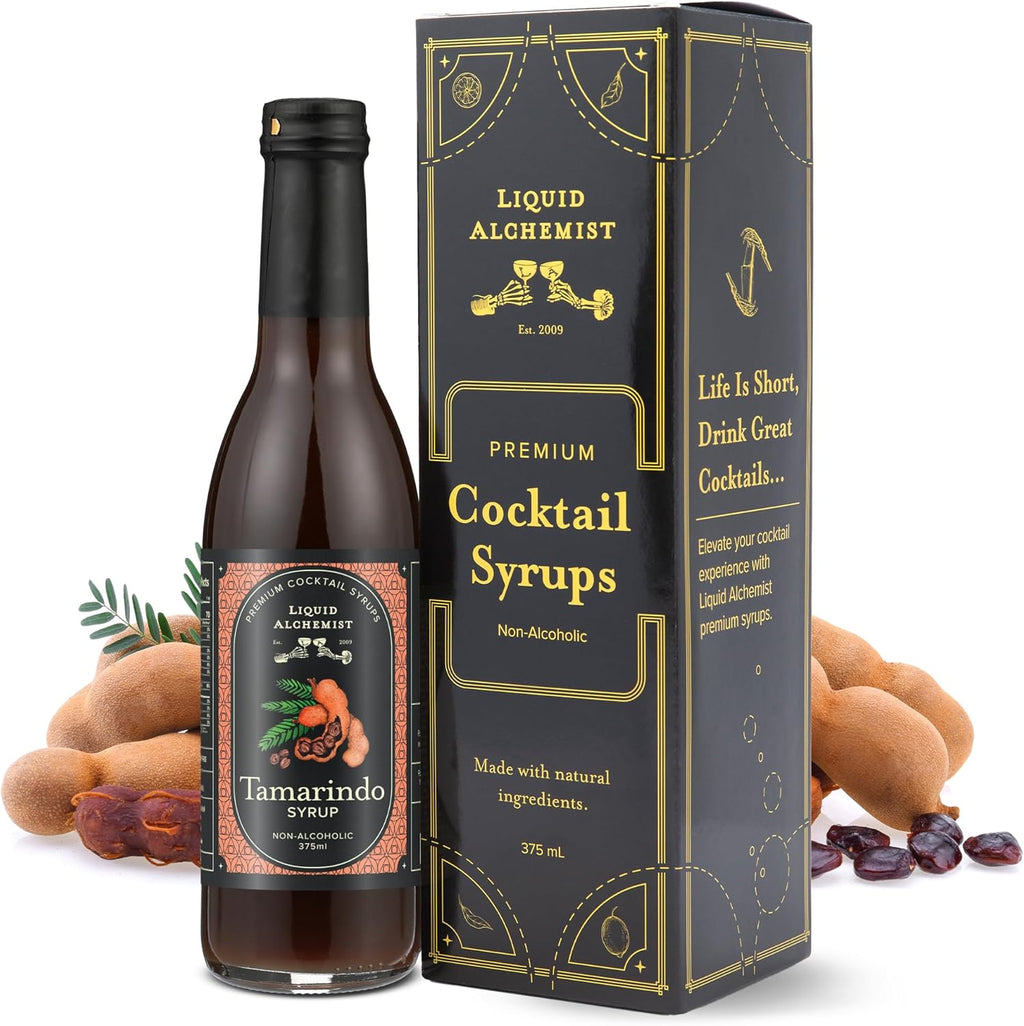 Liquid Alchemist Tamarind Syrup for Cocktails - Real Ingredients Make our Tamarindo Syrup the Perfect Spicy Margarita Mix - Made with Fresh Tamarind Puree & All Natural Tamarind Concentrate (12.7 oz)
