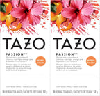 TAZO Passion Herbal Tea Bags,Hot or Iced,Caffeine Free,20 Tea Bags,(Pack of 2)
