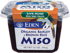 Eden Organic Barley & Brown Rice Miso Paste, Mugi & Genmai, Live Culture, Umami Rich, Made in Japan, 12.1 oz (345g)