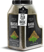Fresh Finest Basil Leaves Spice Bulk 2 LB (31.75 oz) – Premium Dried Sweet Basil Bulk, Non-GMO, Kosher, Gluten-Free, Vegan-Friendly Culinary Herb