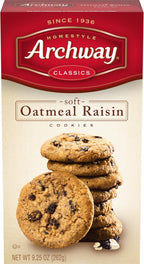 Archway Cookies, Classic Soft Oatmeal Raisin Cookies, 9.25 Oz