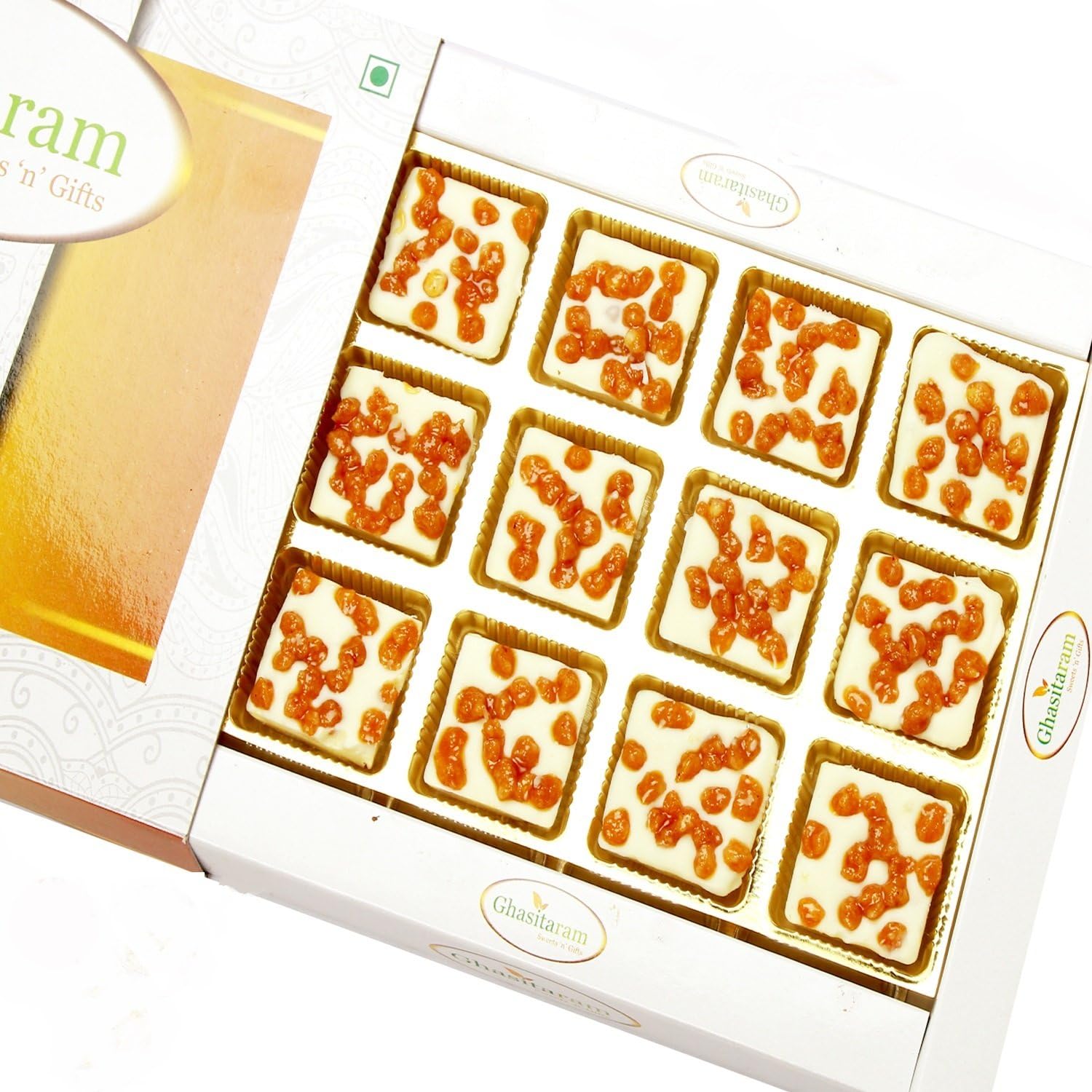 Ghasitaram Gifts Valentines Gift Valentines Day Chocolates for Girlfriend/Boyfriend/Husband and Wife Valentines Special Chocolate Valentines Chocolates - Butterscotch Chocolates (12 pcs)