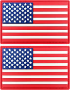 JBCD US American Flag Patch USA Tactical Military Patch - PVC Rubber Hook and Loop Fastener Patch, 2 Pack