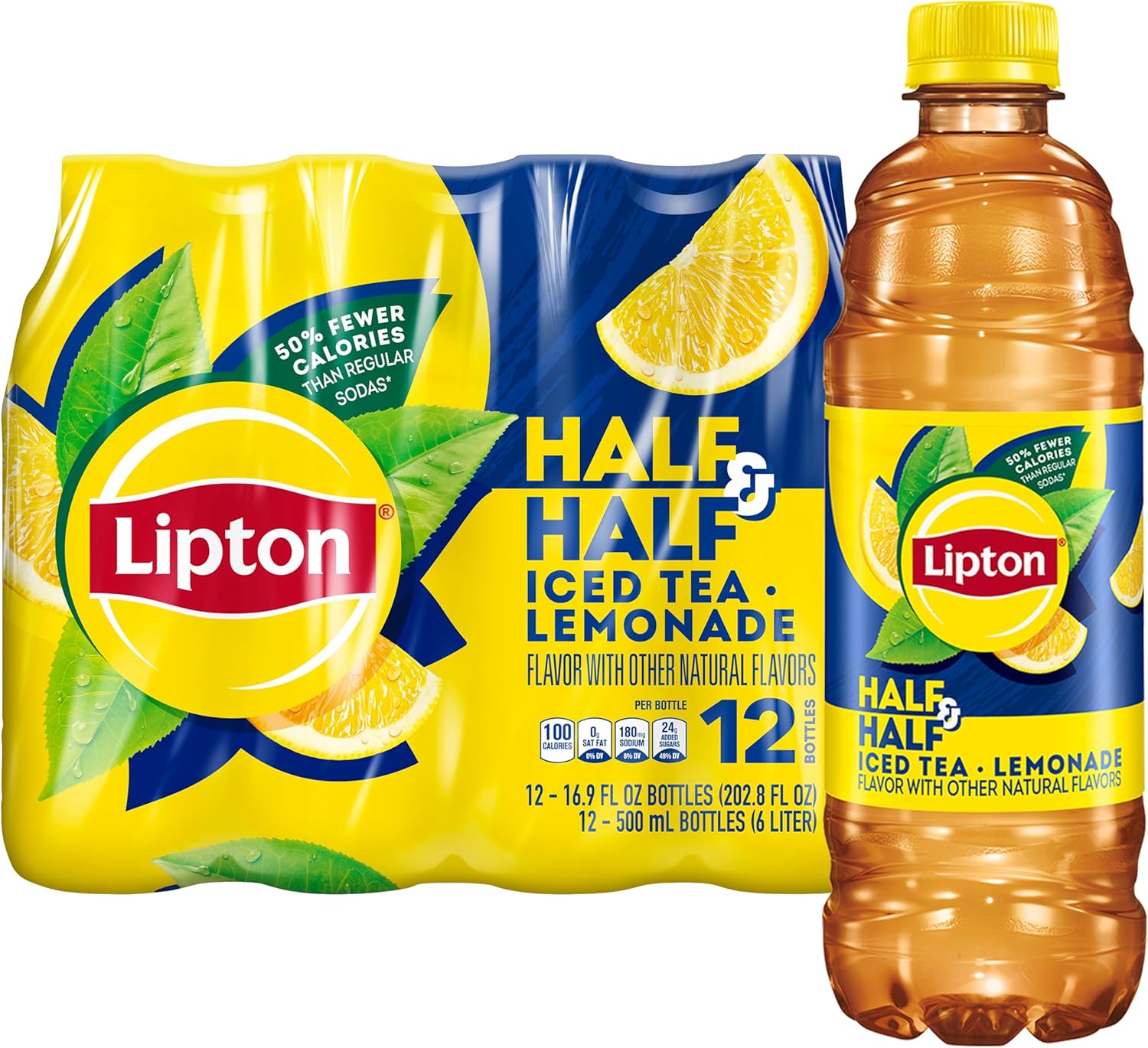 Lipton Iced Tea and Lemonade, 16.9 Fl Oz Bottles (Pack of 12)