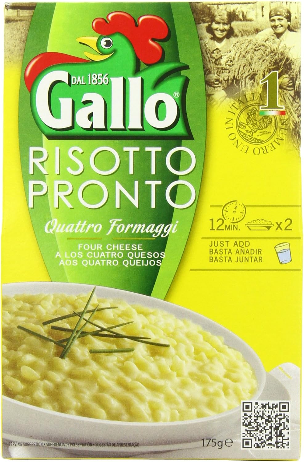 Riso Gallo Risotto Pronto 4 Cheese 175g - Pack of 6