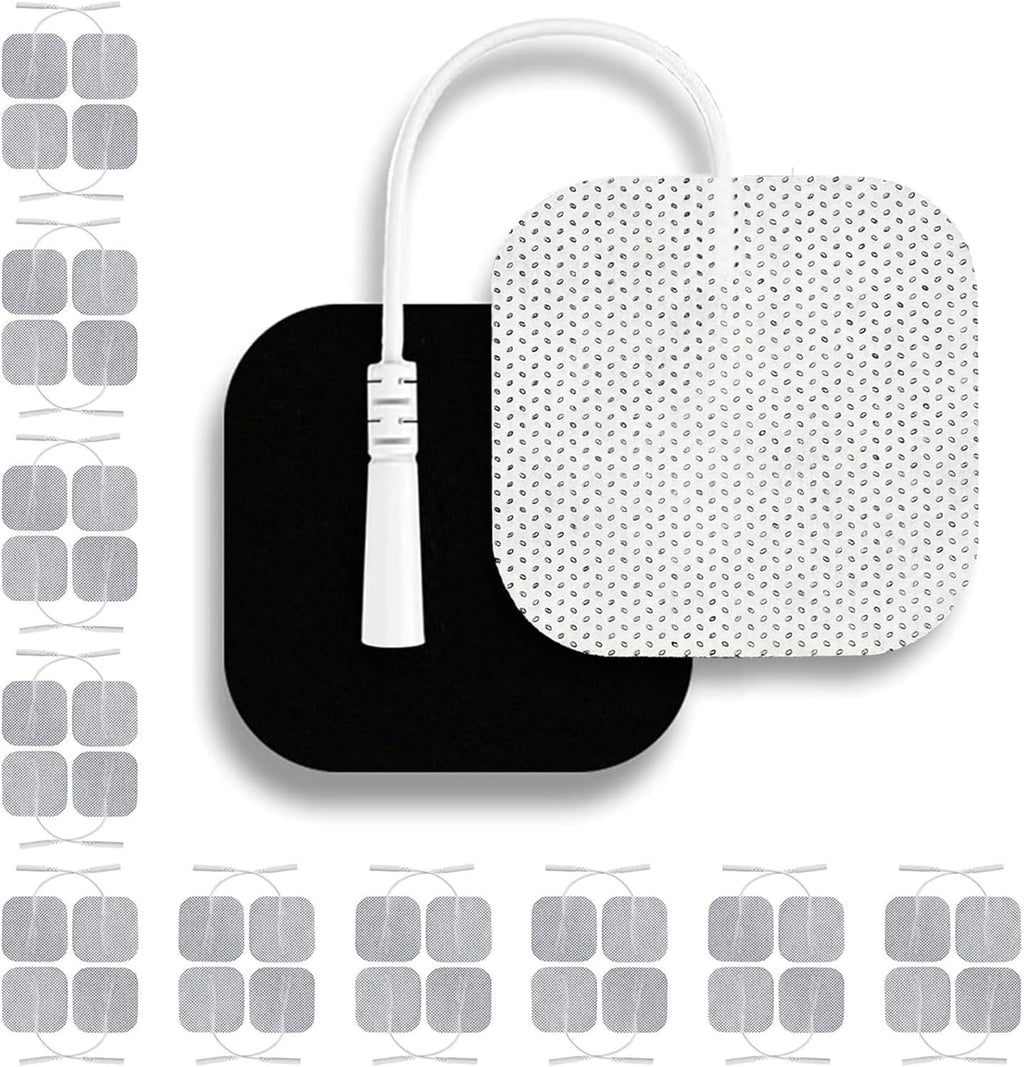 Santamedical TENS Unit Replacement Pads 2x2 40 Pcs Premium Reusable Electrode Pads - Self Adhesive Electro Therapy Patches for Electrical Stimulation - Non Irritating Stim Pads Design