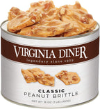 Virginia Diner Gourmet Natural Classic Peanut Brittle - XL Buttery Virginia Peanuts Non-GMO, Preservative Free Gifts from Virginia Since 1929-16 Oz Can