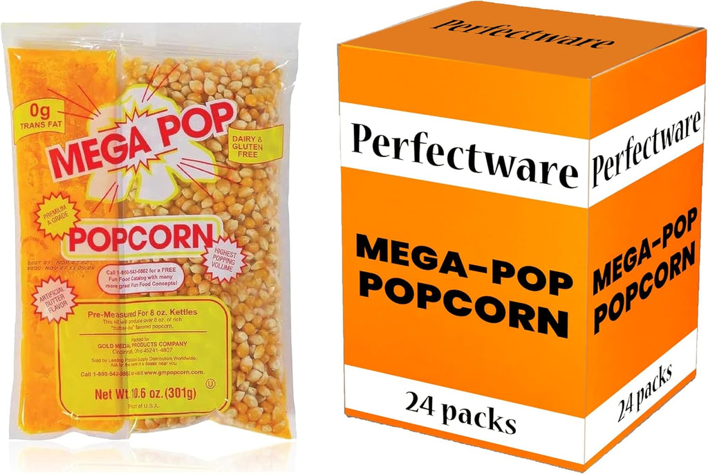 Perfectware 10.6oz Popcorn Portion Packets - Case of 24 Packets