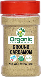 Organic Cardamom Ground/Powder | 2.01 oz - 57g | USDA Organic | Vegan | Non-GMO, All Natural Blend - 100% Raw from India, by SHOPOSR