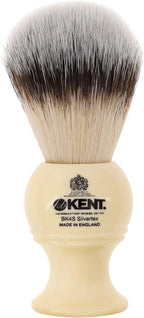 Kent BK4S Shaving Brush with Ultra-Soft Silvertext Synthetic Bristles and Faux Ivory Resin Handle to use with Shave Cream or Soap for a Perfect Lather. Luxury Shaving Since 1777, Made in England