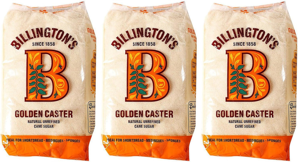 (3 Pack) - Billingtons - Org Golden Caster Sugar | 500g | 3 Pack Bundle