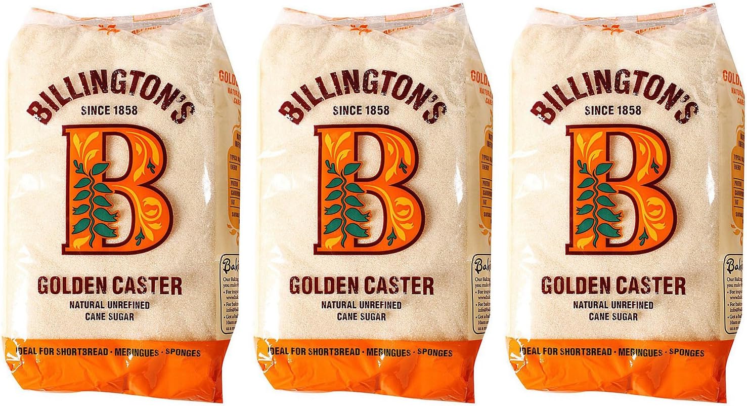 (3 Pack) - Billingtons - Org Golden Caster Sugar | 500g | 3 Pack Bundle
