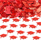 ONLYKXY 15gram Glitter Table Confetti Decor Scatter Bless Confetti Grad Party Decor for Congrats College Graduation Birthday Wedding Party Chocolate Favor Envelope Decal (Red Graduation Cap)