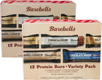 Barebells Protein Bars Variety Pack - 24 Bars (2 Packs of 12), 20g High Protein Treats - Chocolate Nutrition Bars with No Added Sugar - On-The-Go Breakfast or Post-Workout Snack