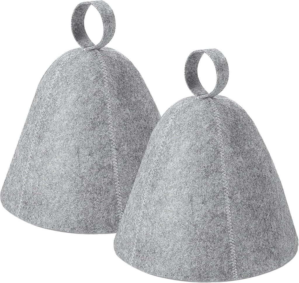 2 Pack Sauna Hat, Wool Felt Sauna Cap Russian Banya Cap Unisex Sauna Hat for Steam Bath Sauna Accessories