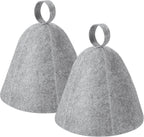 2 Pack Sauna Hat, Wool Felt Sauna Cap Russian Banya Cap Unisex Sauna Hat for Steam Bath Sauna Accessories