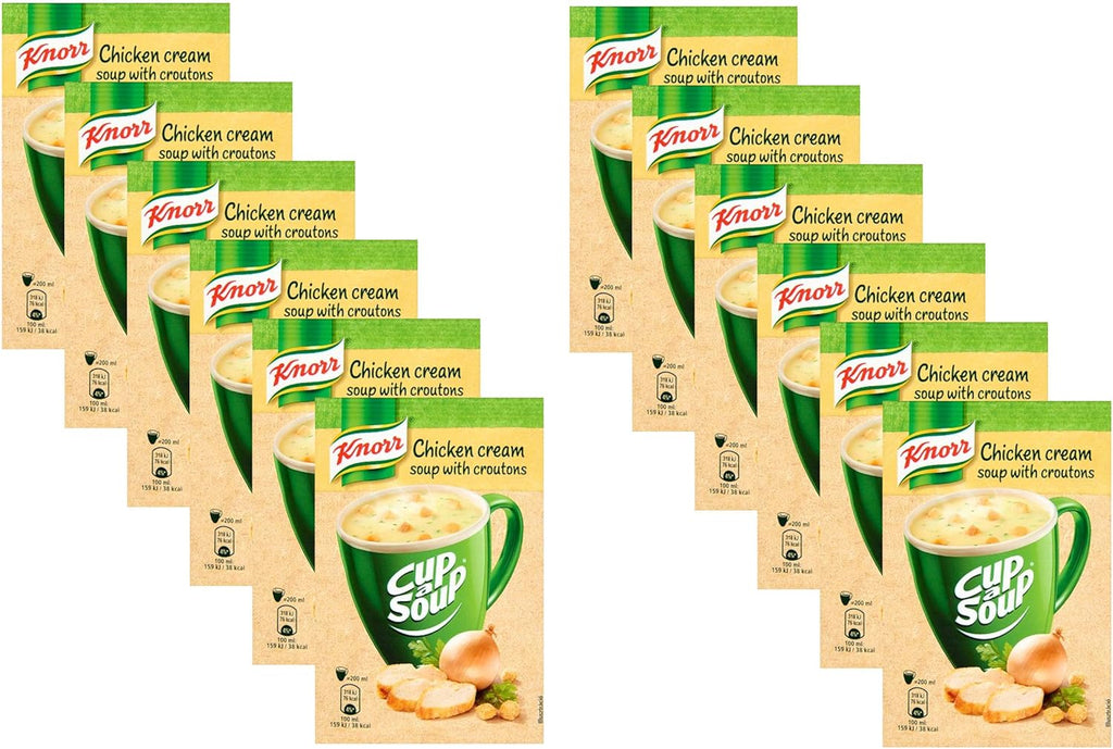 KNORR Instant Soup Chicken Cream With Croutons - Pack of 12
