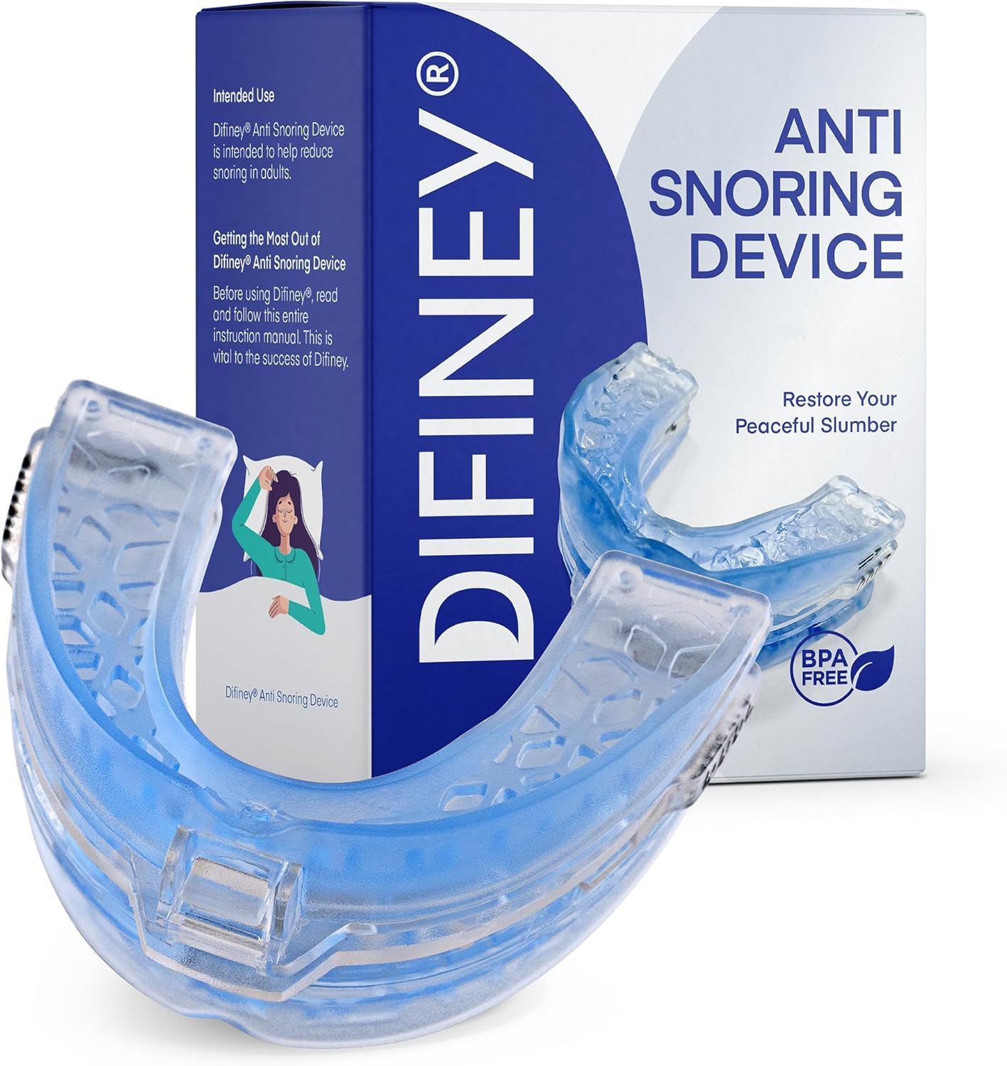 Anti Snoring Device: FDA-Cleared Snoring Solution – Adjustable Snore Stopper Mouth Guard for Men & Women – Anti Snoring Mouthpiece to Improve Sleep – Reusable Night Use