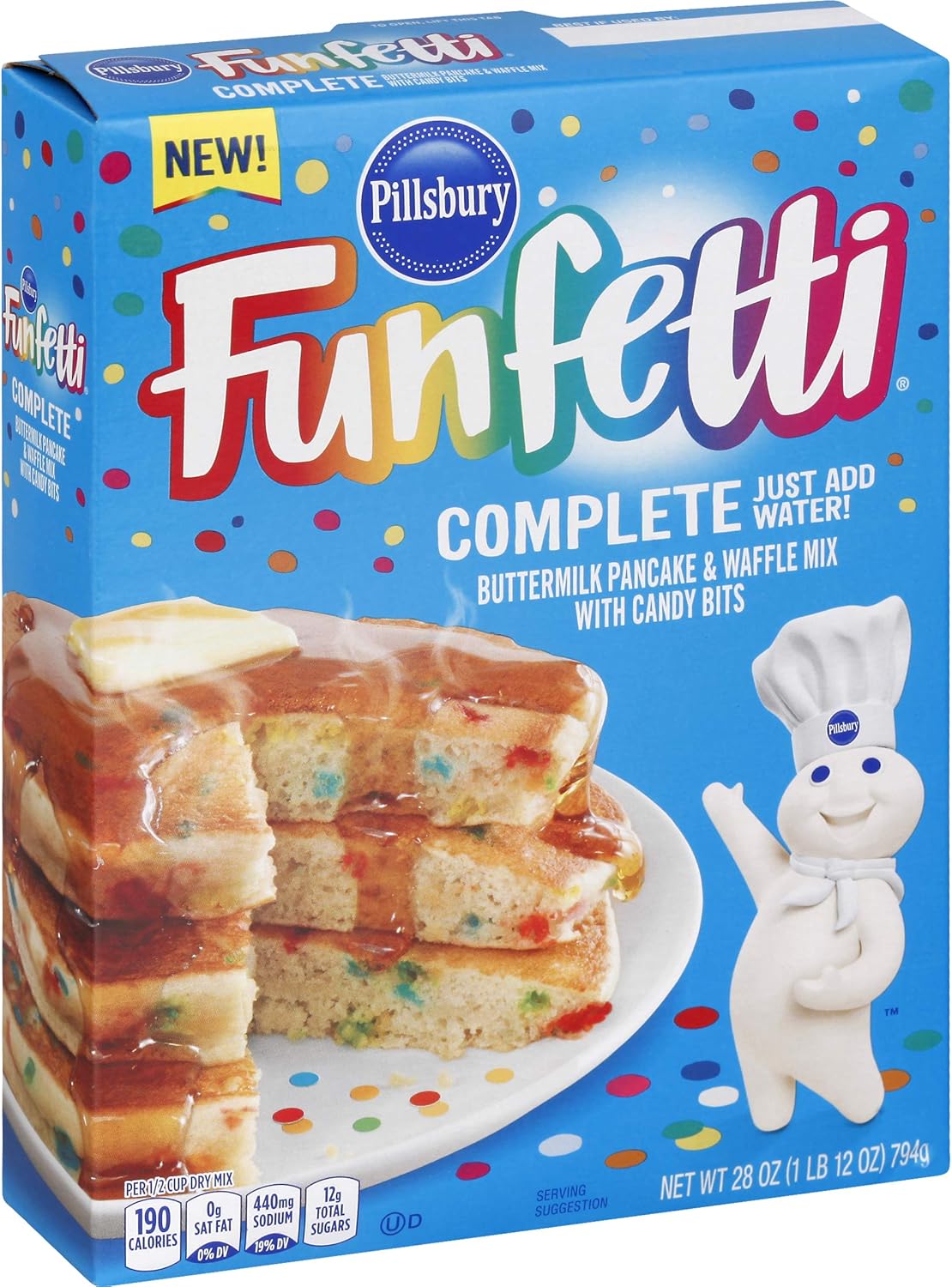 Pillsbury Funfetti Complete Pancake and Waffle Mix, 28-Ounce