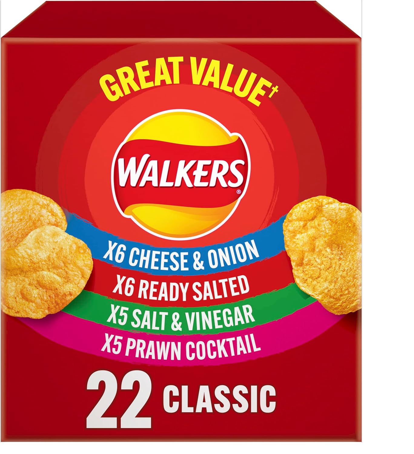 Walkers Classic Variety Multipack Crisps 22X25g