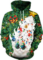 Arvilhill Mens Christmas Hoodies Funny Ugly 3D Printed Graphic Unisex Pullover with Pocket (S-3XL)