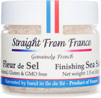 Straight from France Genuinely French, Authentic French Fleur De Sel, Unrefined Hand Harvested Finishing Sea Salt Rich in Minerals and Electrolytes 1.5 Oz