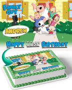 Cakecery Family Guy Edible Cake Image Topper Personalized Birthday Cake Banner 1/4 Sheet