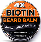 Biotin Beard Balm for Men Care – Moustache & Beard Hair Growth, Shaper, Straightener, Filler & Softener Wax Butter Treatment, – For Growth, Grooming, Shaping – 2 Oz