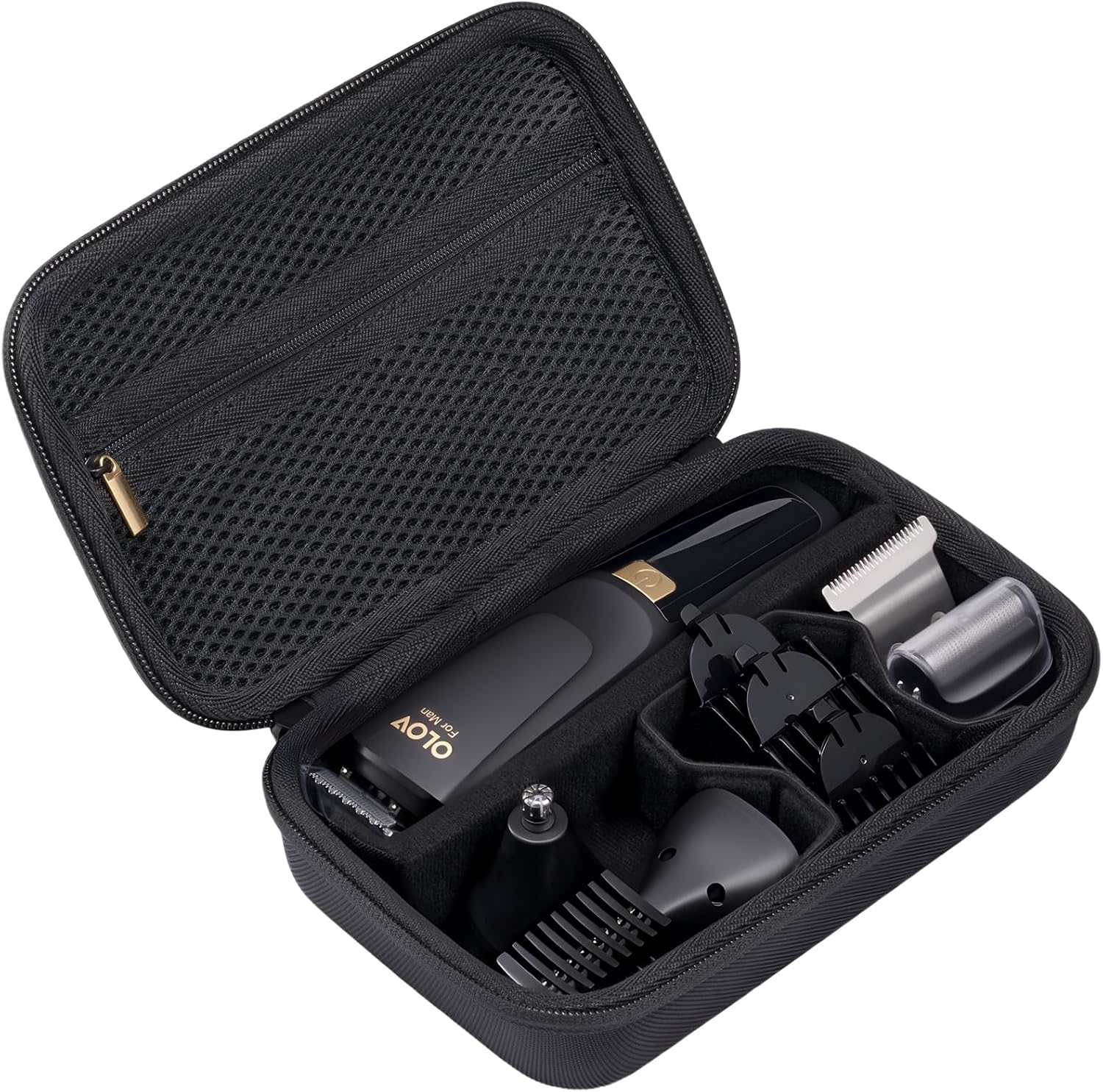 ProCase Hard EVA Travel Case for Electric Hair Clipper Trimmer, Protective Storage Organizer Bag for Beard/Body/Bikini Trimmer & Shaver -Black