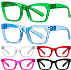 Eyekepper Reading Glasses Metalless Screwless Spring Hinges Cat-Eye 6 Pack Readers Women Ladies +2.25