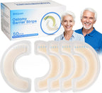 50 PCS Elastic Ostomy Barrier Strips, Medical Hydrocolloid Colostomy Supplies, Skin Adhesive Ostomy Barrier Strips for Colostomy Bags, Latex Free Hydrocolloid, Blue Tab Design Easy to Tear