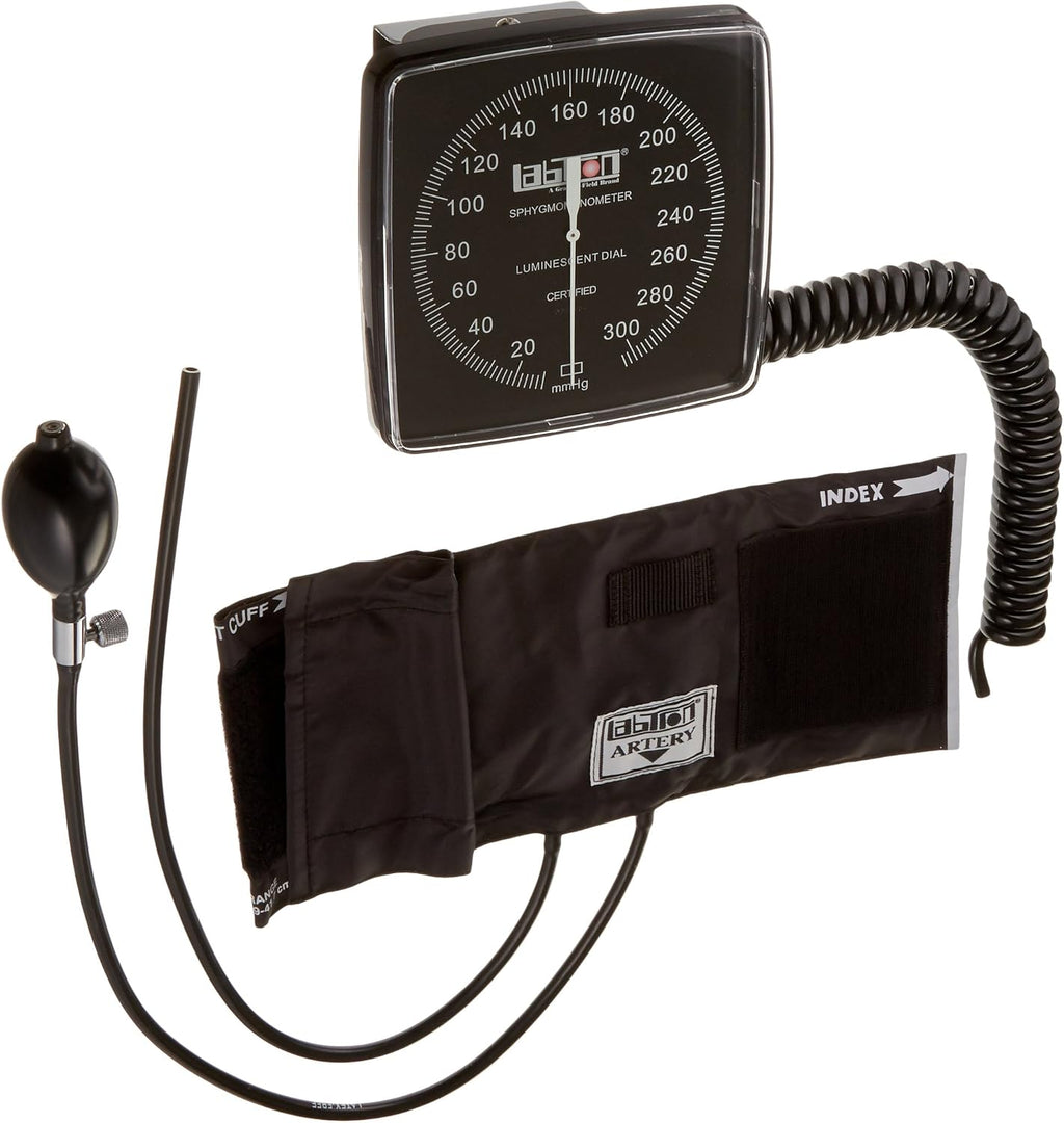 Graham-Field Wallmax Aneroid Sphygmomanometer – Wall-Mounted Manual Blood Pressure Monitor, Adult Cuff, Latex-Free, V222B