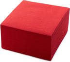 Red Colored Linen-Like Dinner Paper Napkins, Airlaid Texured Napkin For Special Occasions, 45 Pack