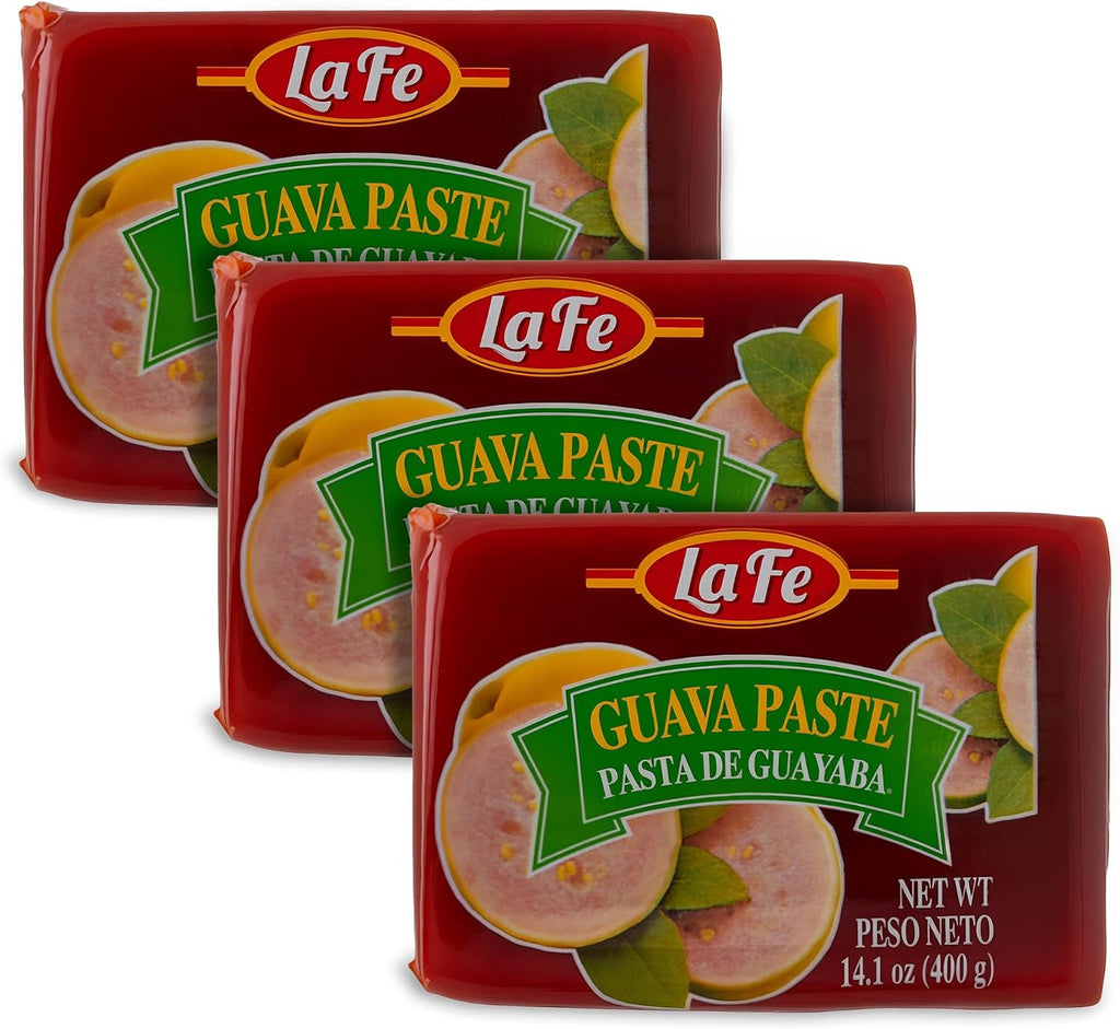 La Fe Guava Paste 14.1oz - 3 Pack - Authentic Goiabada Brasileira - Guava Jelly for Baking - Gluten Free