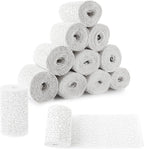 12 Pack Plaster Gauze Bandage for Hobby Craft, Each Roll 4 Inch x 15 Feet Plaster Cloth Rolls Bulk, Gauze Bandage Cloth for Masks, Scenery, Belly Cast (4 inch x 180 inch/5 yd)
