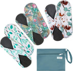 7pcs Set 1 pc Mini Wet Bag +6pcs Absorbent Reusable Sanitary Pads/Washable Cloth Menstrual Pads(Summer,M)…