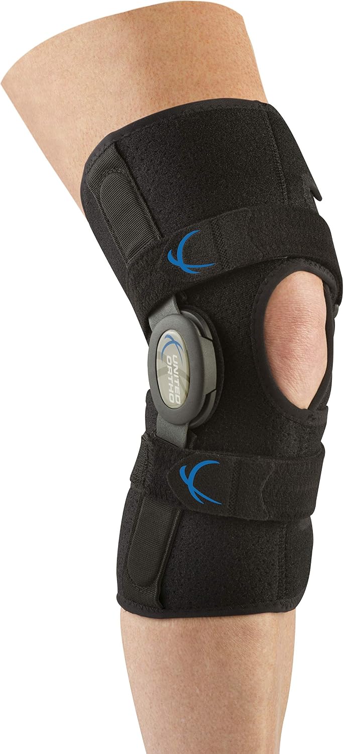 United Ortho 300140-07 Short KulSkyn Wraparound Hinged Knee Support Brace, Large