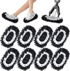 8 Pcs Mop Slippers Shoes Cover, Soft Washable Reusable Covers Microfiber Dust Mops Socks for Women Men Foot Hair Cleaners Sweeping Tool House Office Bathroom Kitchen Slipper Cover