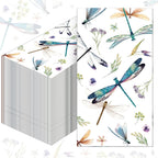Qilery 200 Packs Guest Napkins Disposable Paper Decorative Tableware Dinner Napkin for Kitchen Dinner Wedding Anniversary Holiday Spring Tea Party Winter Party Supplies(Dragonfly)