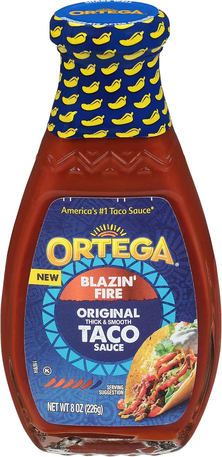 Ortega Blazin’ Fire Hot Taco Sauce, 8 Ounce