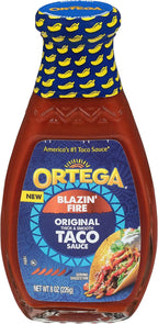 Ortega Blazin’ Fire Hot Taco Sauce, 8 Ounce