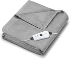 Beurer HD71 Heated Electric Blanket | Cozy-Soft Fleece Throw, Auto shut-off, 50” x 60” in (Adult Size) | Portable Heating Blanket for Bed, Desk & Office | with Control | Perfect for Home & Travel