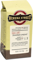 Verena Street 11 Ounce Ground, Swiss Water Process Decaf Coffee, Sunday Drive Decaffeinated, Medium Roast Rainforest Alliance Certified Arabica Coffee