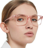 MARE AZZURO Computer Reading Glasses Women Blue Light Blocking Readers 0 100 125 150 175 200 225 250 275 300 350 400 500 600 (Pink, 2.5)