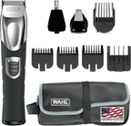 Wahl USA Rechargeable Lithium Ion All in One Beard Trimmer for Men with Detail and Ear & Nose Hair Trimmer Attachment – Model 9854-600B