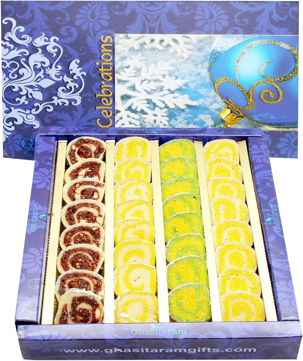 Ghasitaram Gifts Diwali Gifts Diwali Sweets - Assorted Moons Box, 800g
