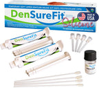 DenSureFit Denture Reline Kit for Upper Denture, 3-6 Month Soft Silicone Dentures Repair Set to Refit and Tighten, Easy to Use Reline Set with Larger Primer and Applicators for Comfortable Fit