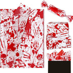 AnyDesign Halloween Bloody Tissue Paper Bloody Handprint Ghost Pumpkin Gift Wrapping Paper Horror Wrap Tissue Paper for Gift Wrapping Halloween Birthday Party Favor, 13.8 x 19.7 Inch, 60 Sheet