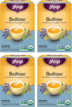 Yogi Tea Bedtime Tea - 16 Tea Bags per Pack (4 Packs) - Chamomile & Passionflower Herbal Tea Blend - Tea to Support a Good Night's Sleep - Includes Lavender, Licorice Root, Spearmint & Cardamom